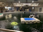 Collaboration of Multi Domain Marine Robots Towards Above and Below Water Characterization of Floating Targets